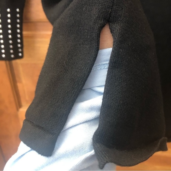 Questions / NWT/ Women's /Metallic Black Turtleneck Sweater Silver Studs/ S - Picture 6 of 12